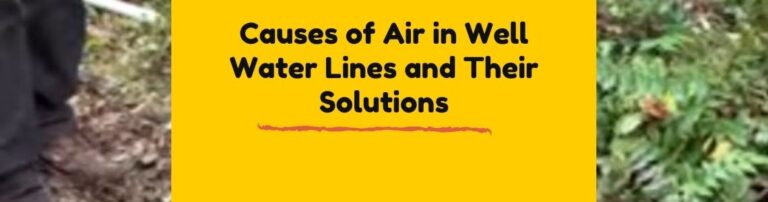 how to fix air problem in well water pipes